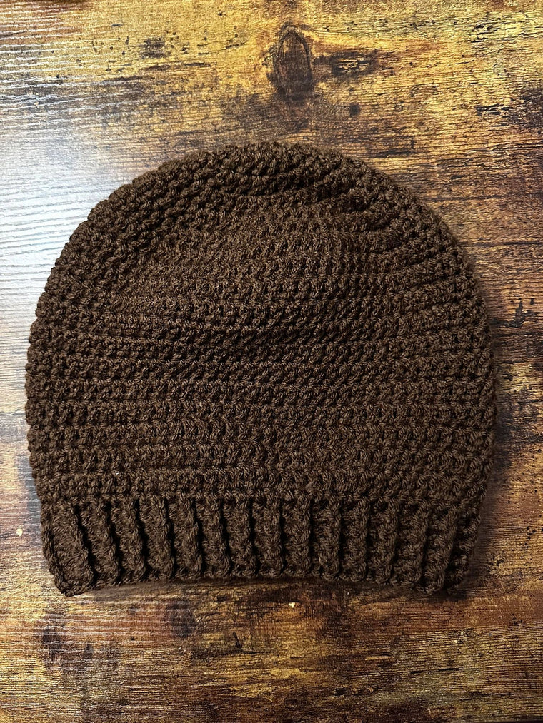 Crochet Brown Hat