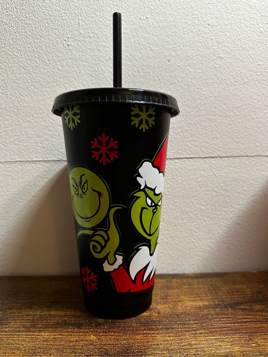 Green Christmas with Snowflakes Tumbler