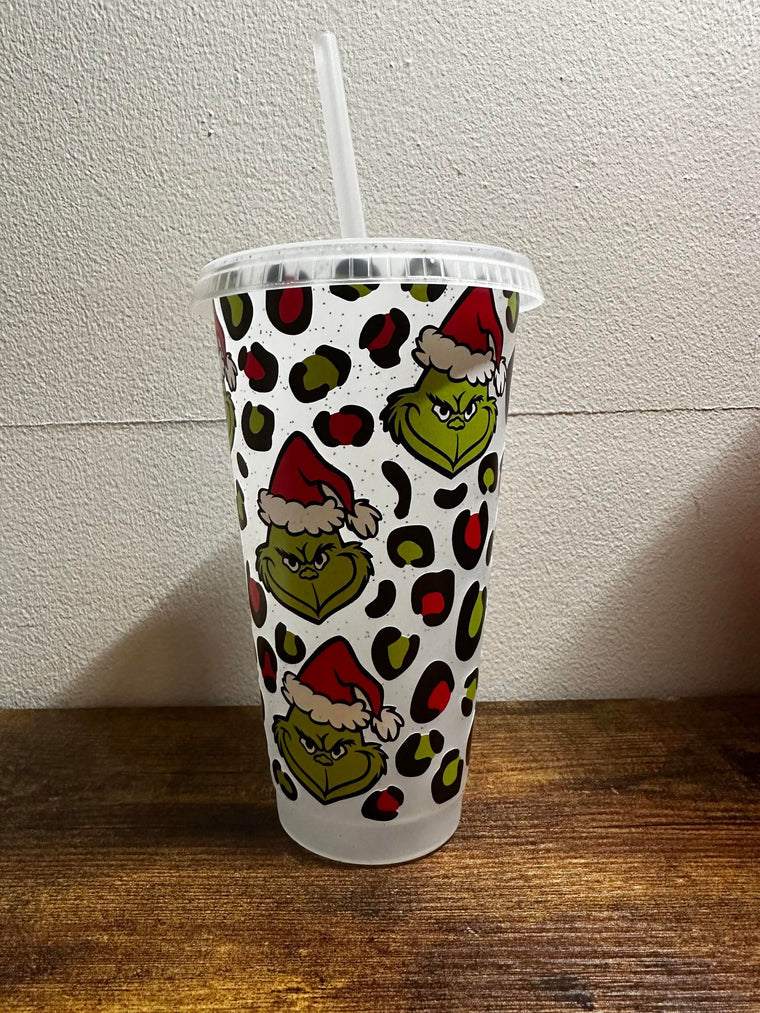 Green Man Cheeetah Sparkle Tumbler