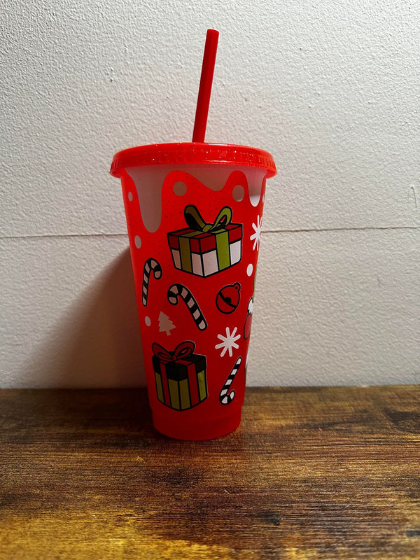 Present with Candy Canes Sparkle Tumbler