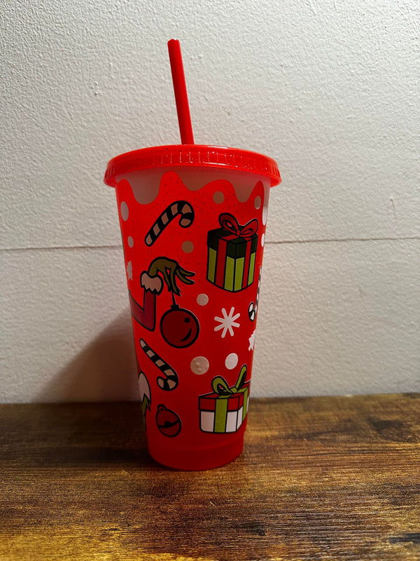 Present with Candy Canes Sparkle Tumbler