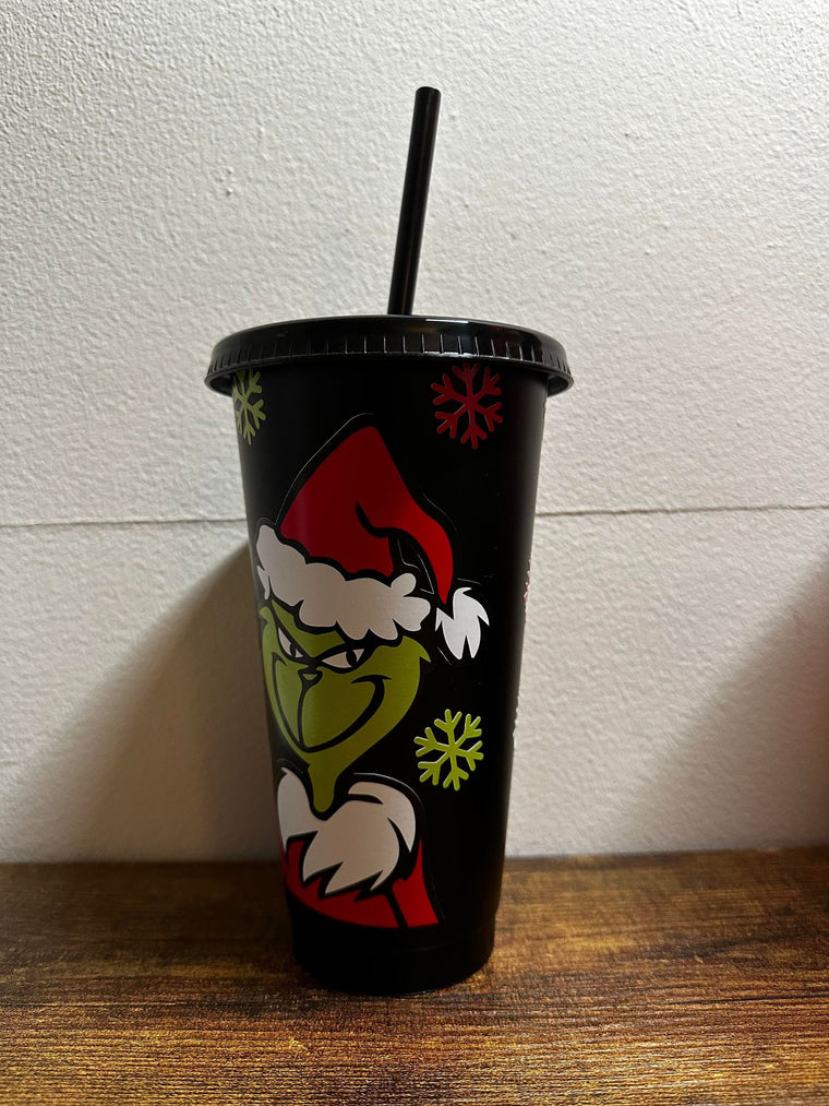 Green Christmas with Snowflakes Tumbler