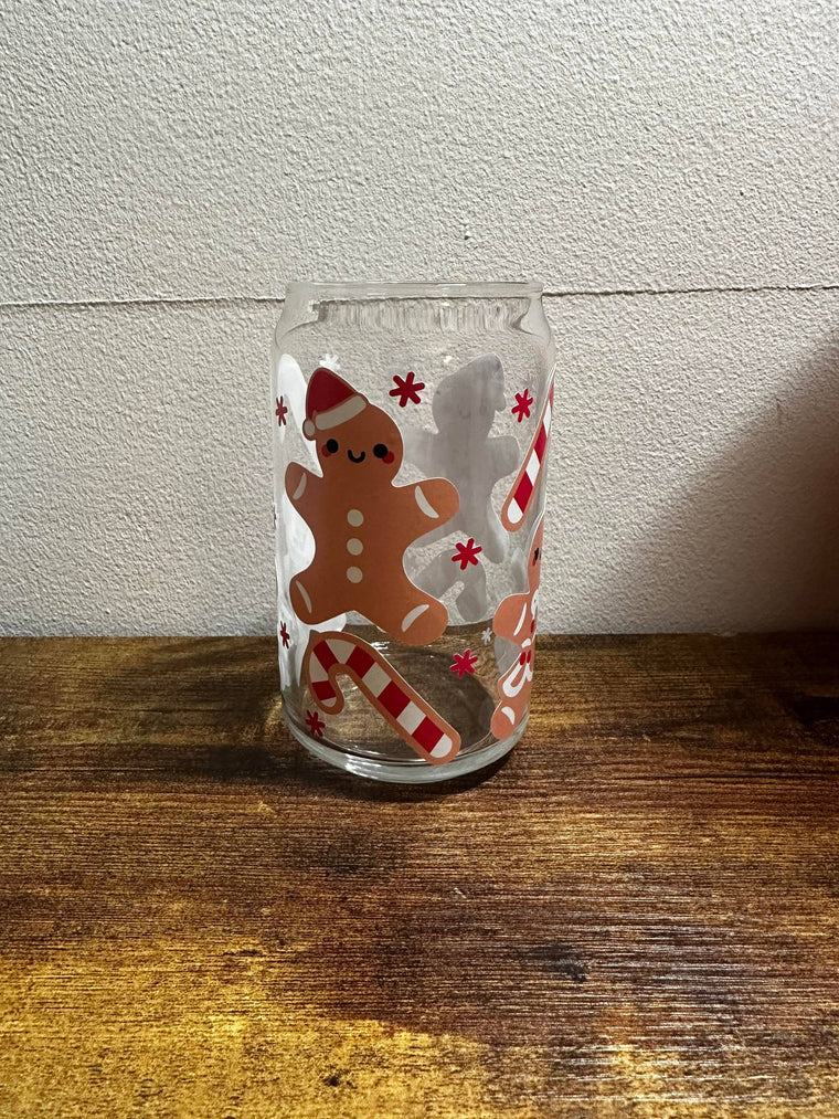 Gingerbread Libbey Can Glass