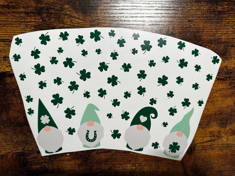 Shamrock Gnomes Cold Cup Wrap