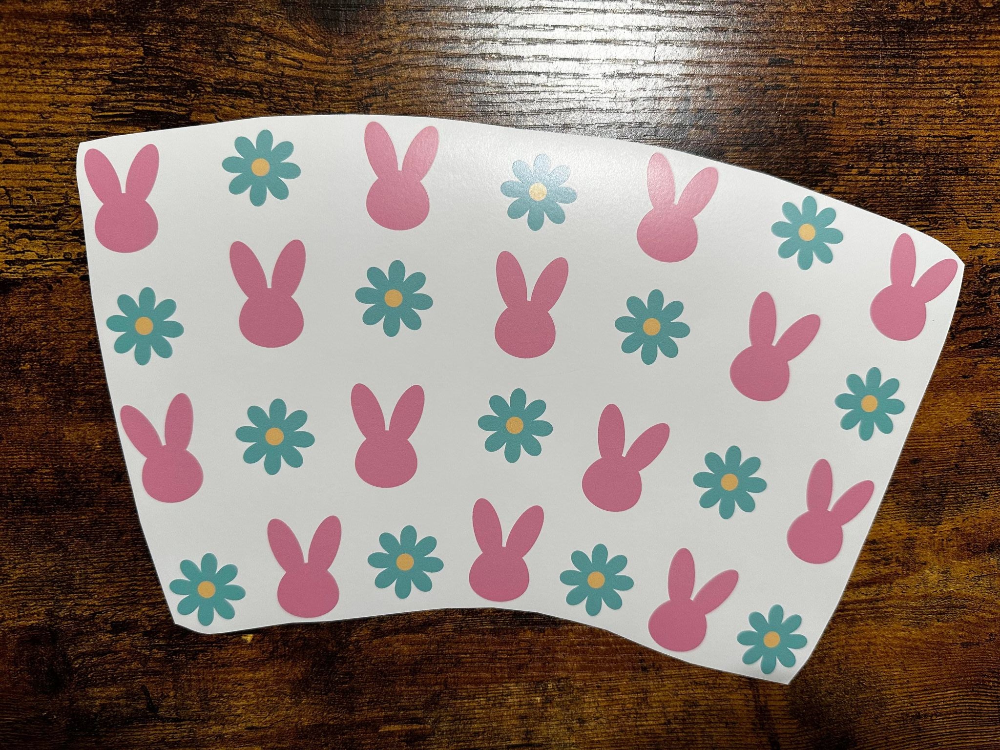 Bunny with Flowers Cold Cup Wrap