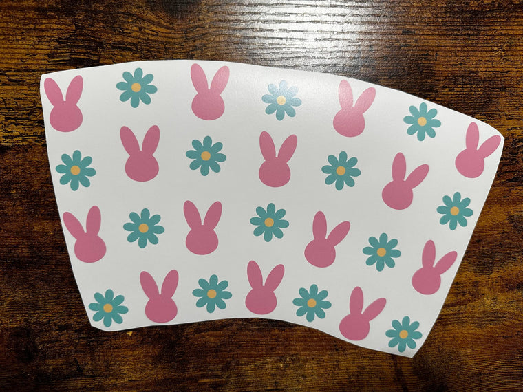 Bunny with Flowers Cold Cup Wrap