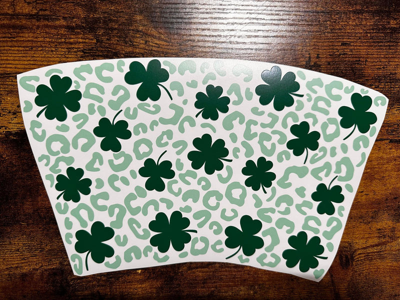 Shamrock Cheetah Print Cold Cup Wrap