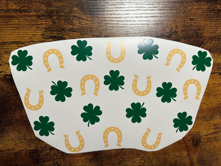 Shamrock with Horse Shoes Cold Cup Wrap