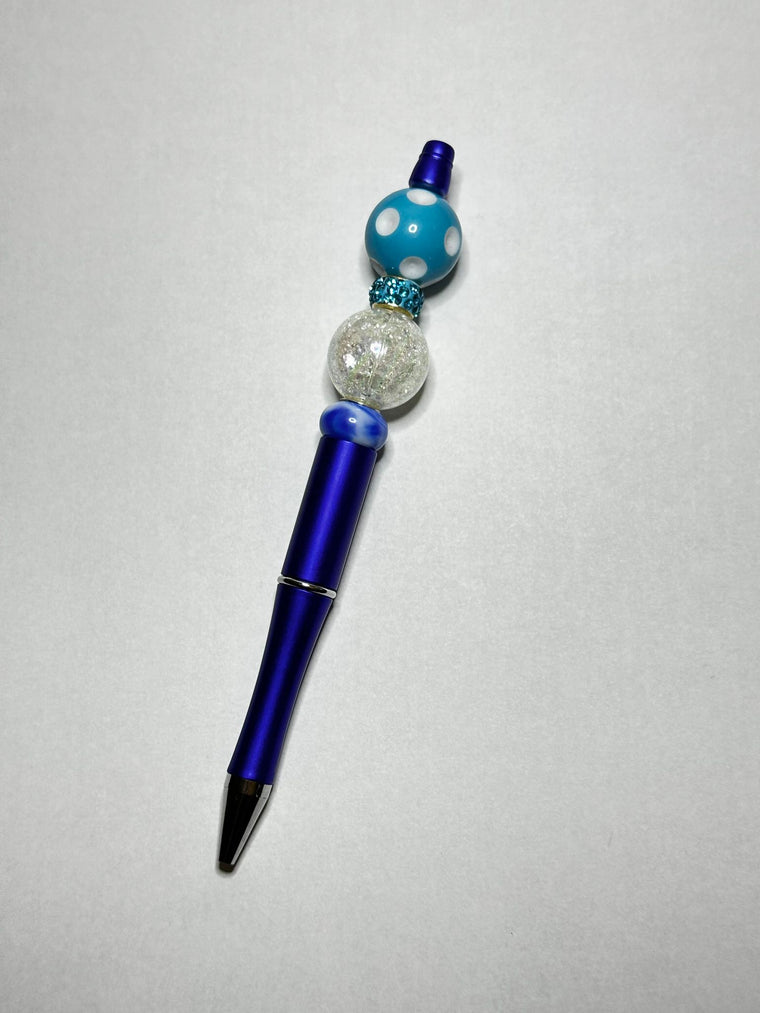 Blue Sparkle Theme Wooden Pens