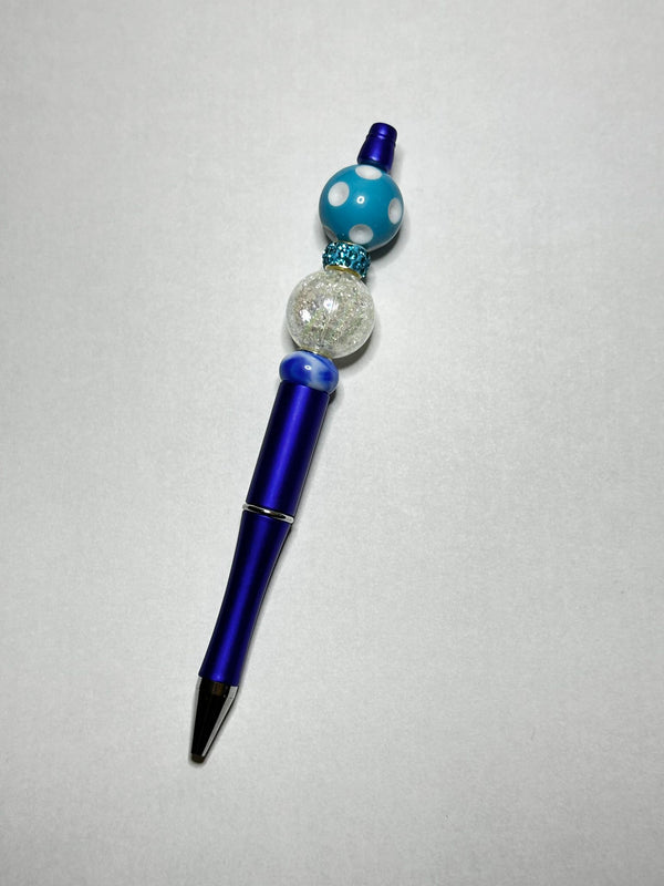 Blue Sparkle Theme Wooden Pens