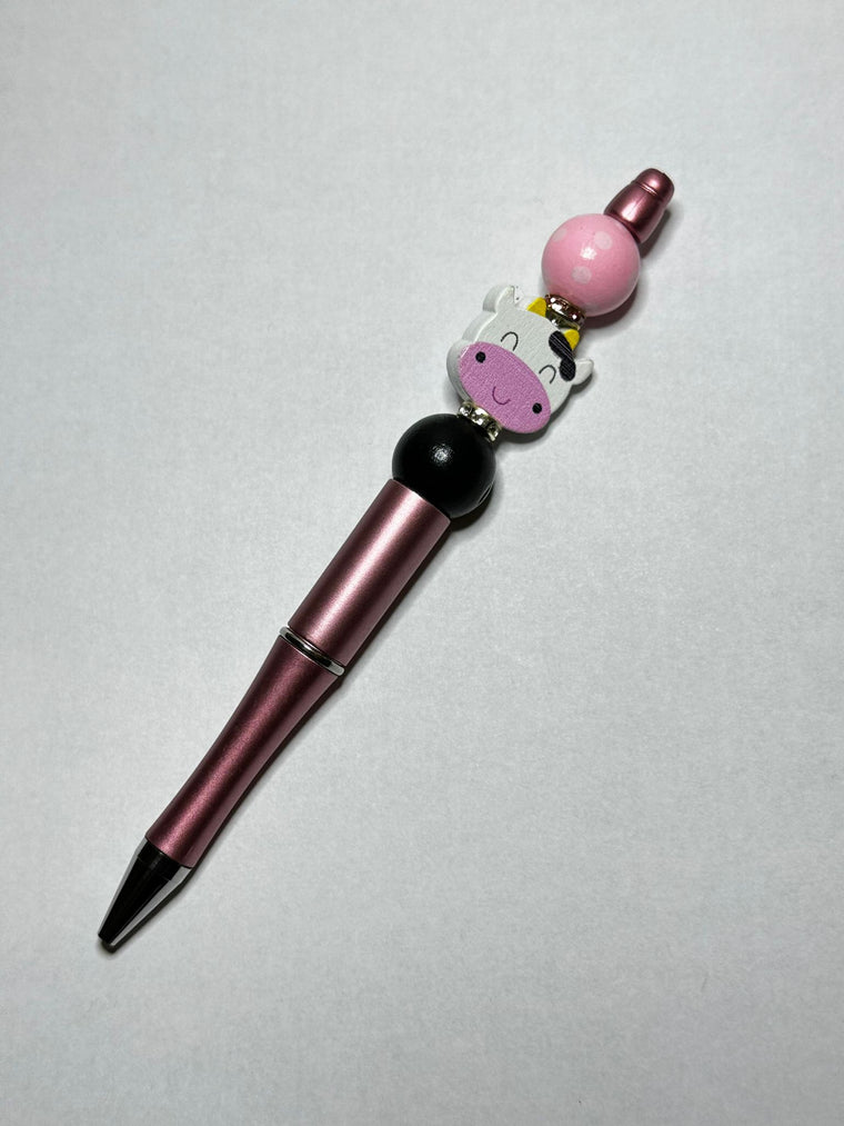 Pink Cow Theme 1 Wooden Pens