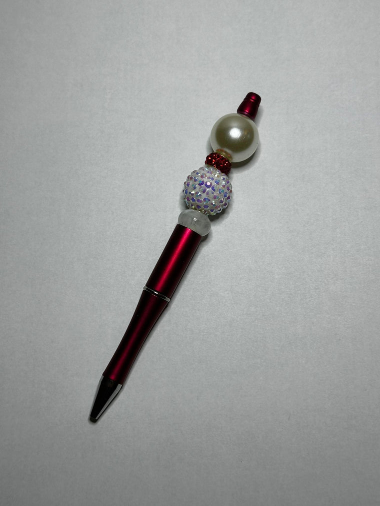 Red and Sparkle Theme Wooden Pens