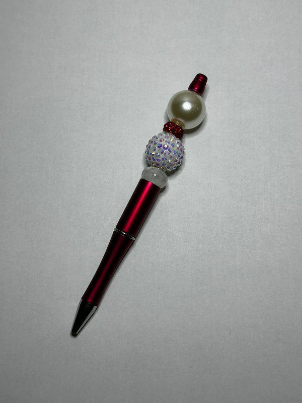 Red and Sparkle Theme Wooden Pens