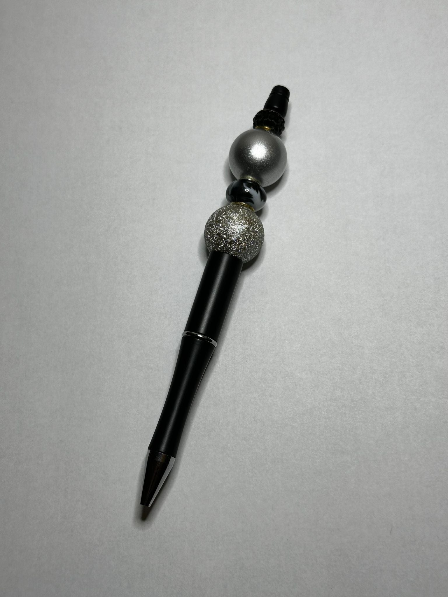 Black and Silver Swirl Theme Wooden Pens