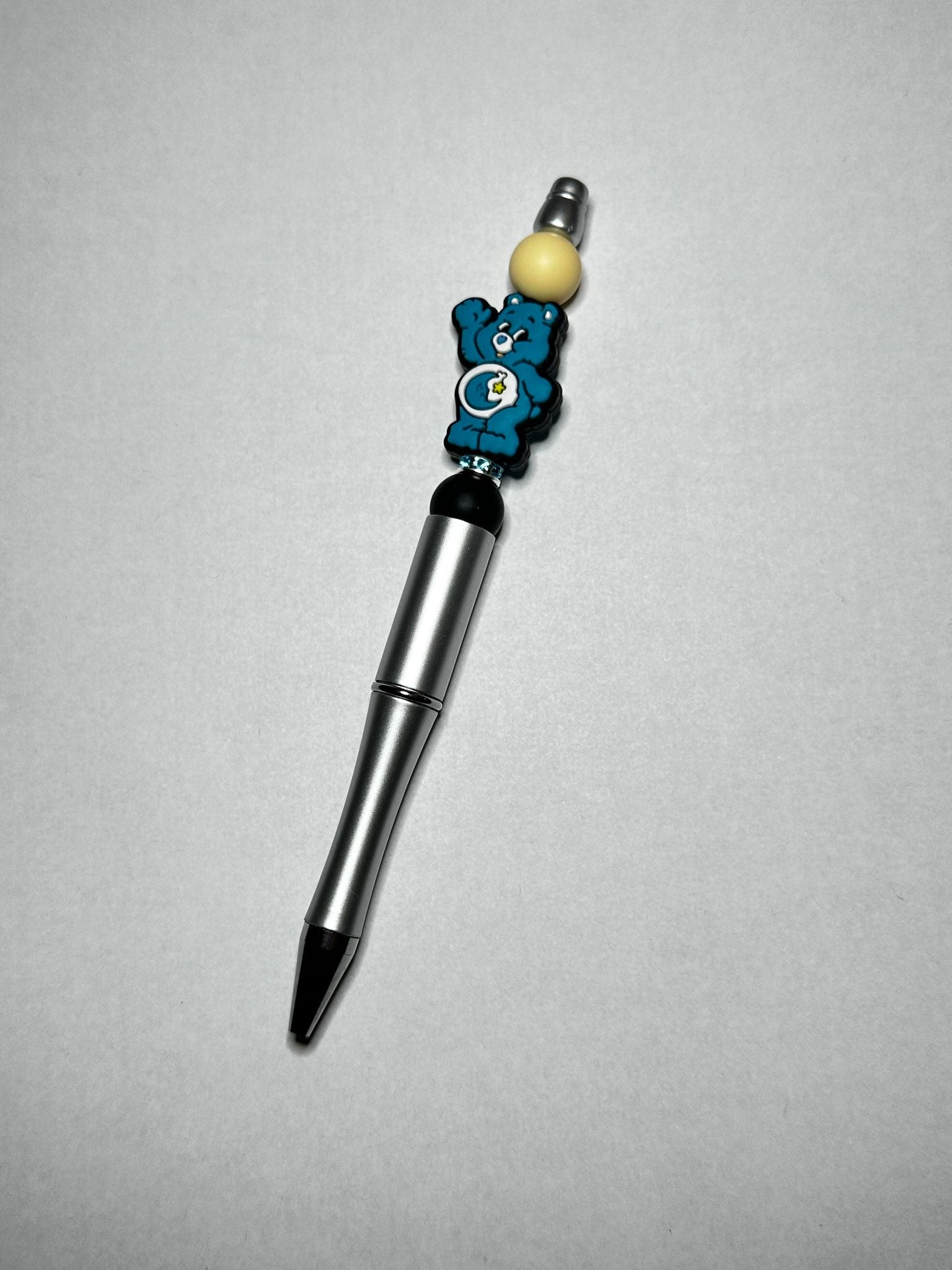 Blue Bear Silicone Beaded Pen