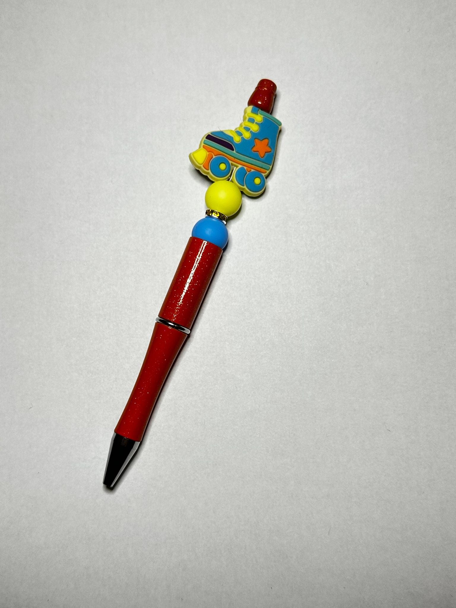 Roller Skates Silicone Beaded Pen