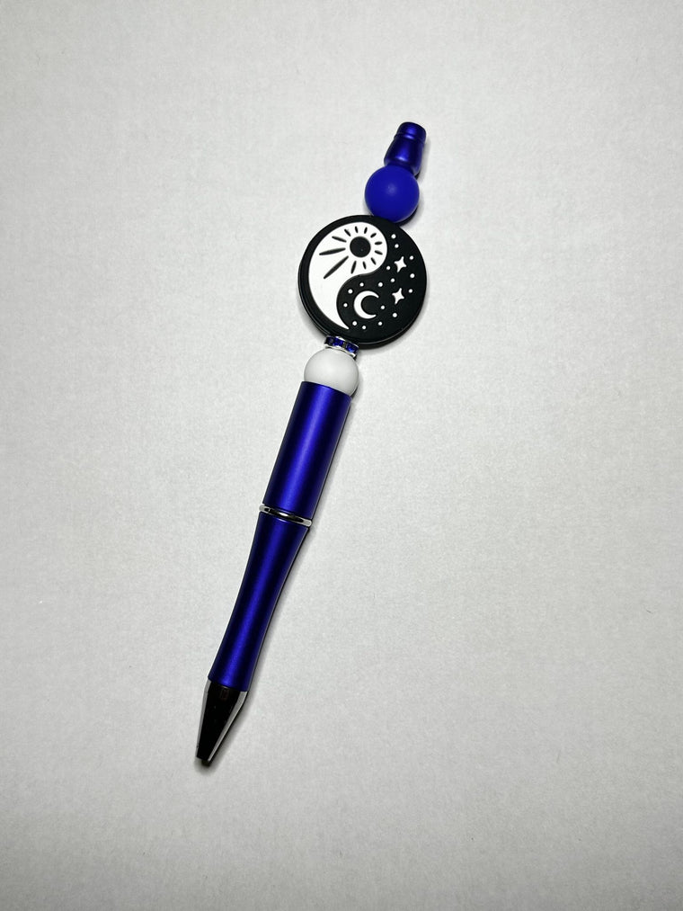 Ying Yang Silicone Beaded Pen