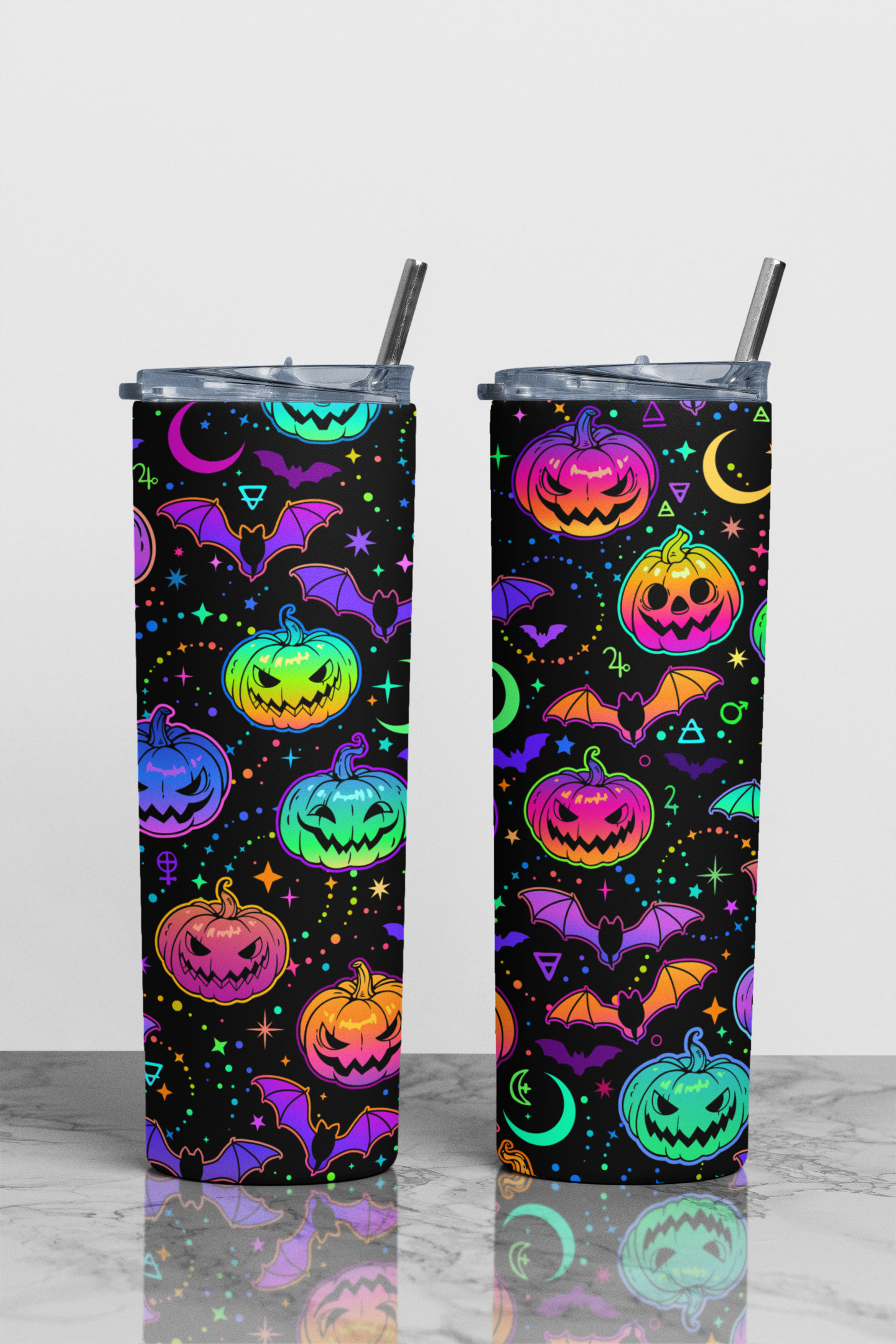 Colored Pumpkins Sublimation Tumbler